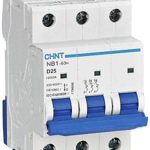 Автоматические выключатели NB1-63H 3P 25A C (10kA) CHINT