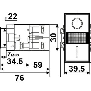 Кнопка XB2-BW8465 (BW2) с подсветкой