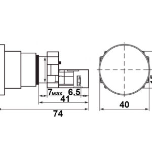 Кнопка XB2-BC21 (черная)
