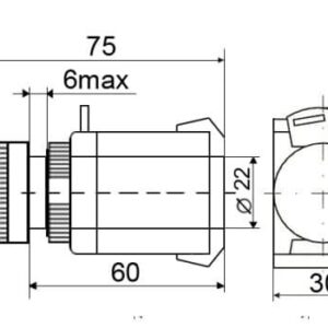 Кнопка ABLFS-22 белая